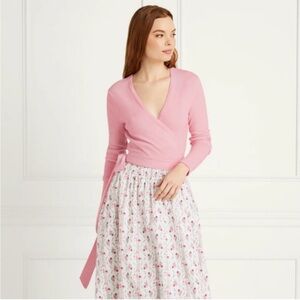 Hill House Ballet Pink Wrap Sweater Sz XS